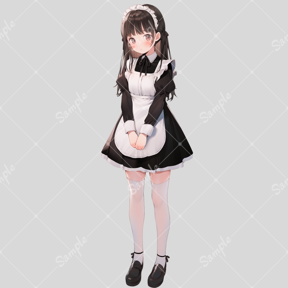 全身立ち絵素材22 女の子メイド