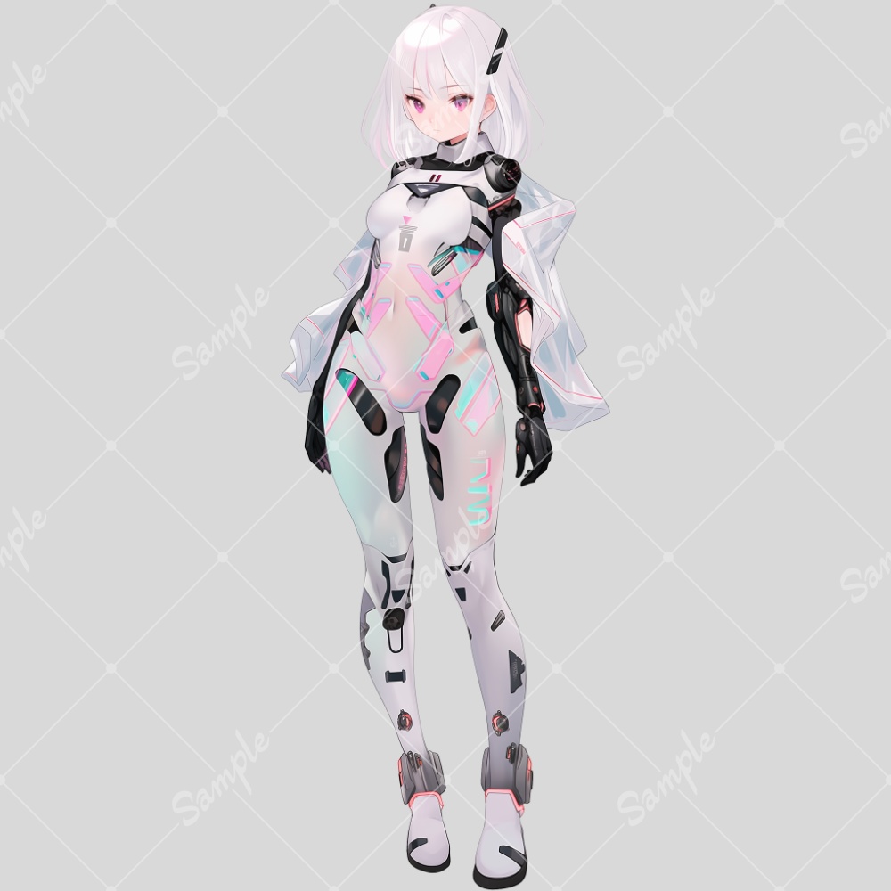 全身立ち絵素材30 女の子 メカ娘