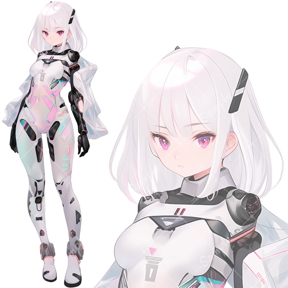 全身立ち絵素材30 女の子 メカ娘