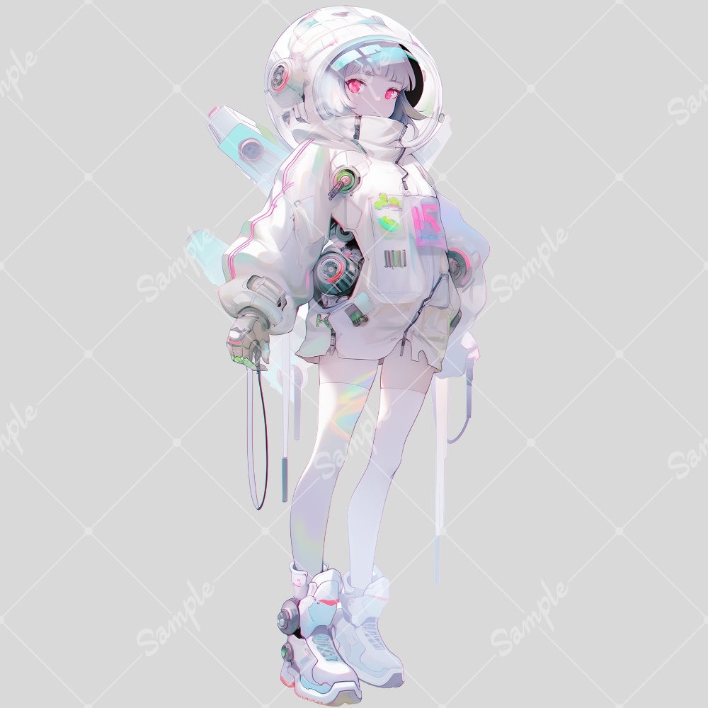 全身立ち絵素材31 女の子 メカ娘