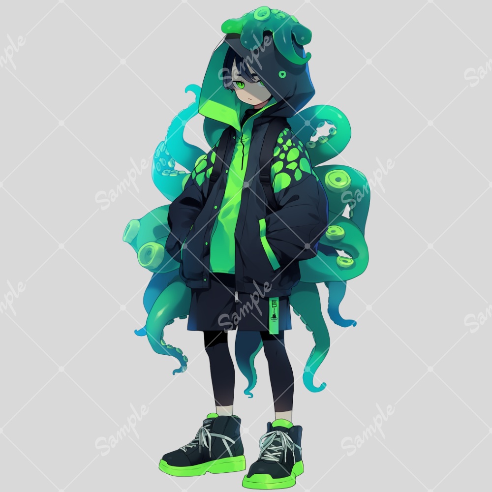 全身立ち絵素材34 クトゥルフな男の子