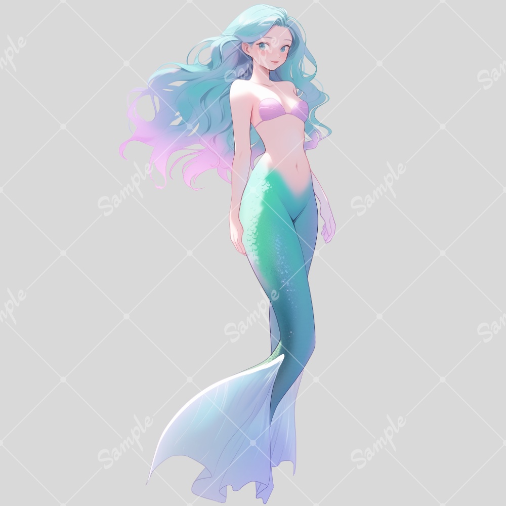 全身立ち絵素材38 人魚