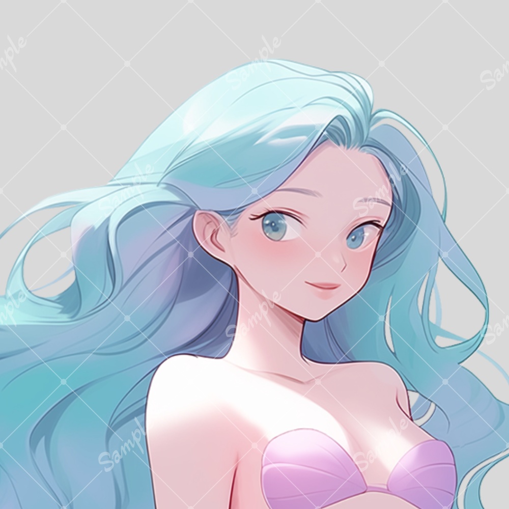女の人の絵 全身立ち絵素材38 人魚 - tachie - BOOTH
