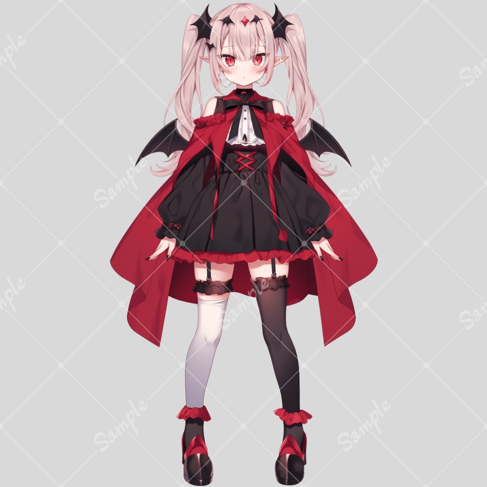 全身立ち絵素材40 ヴァンパイアの女の子