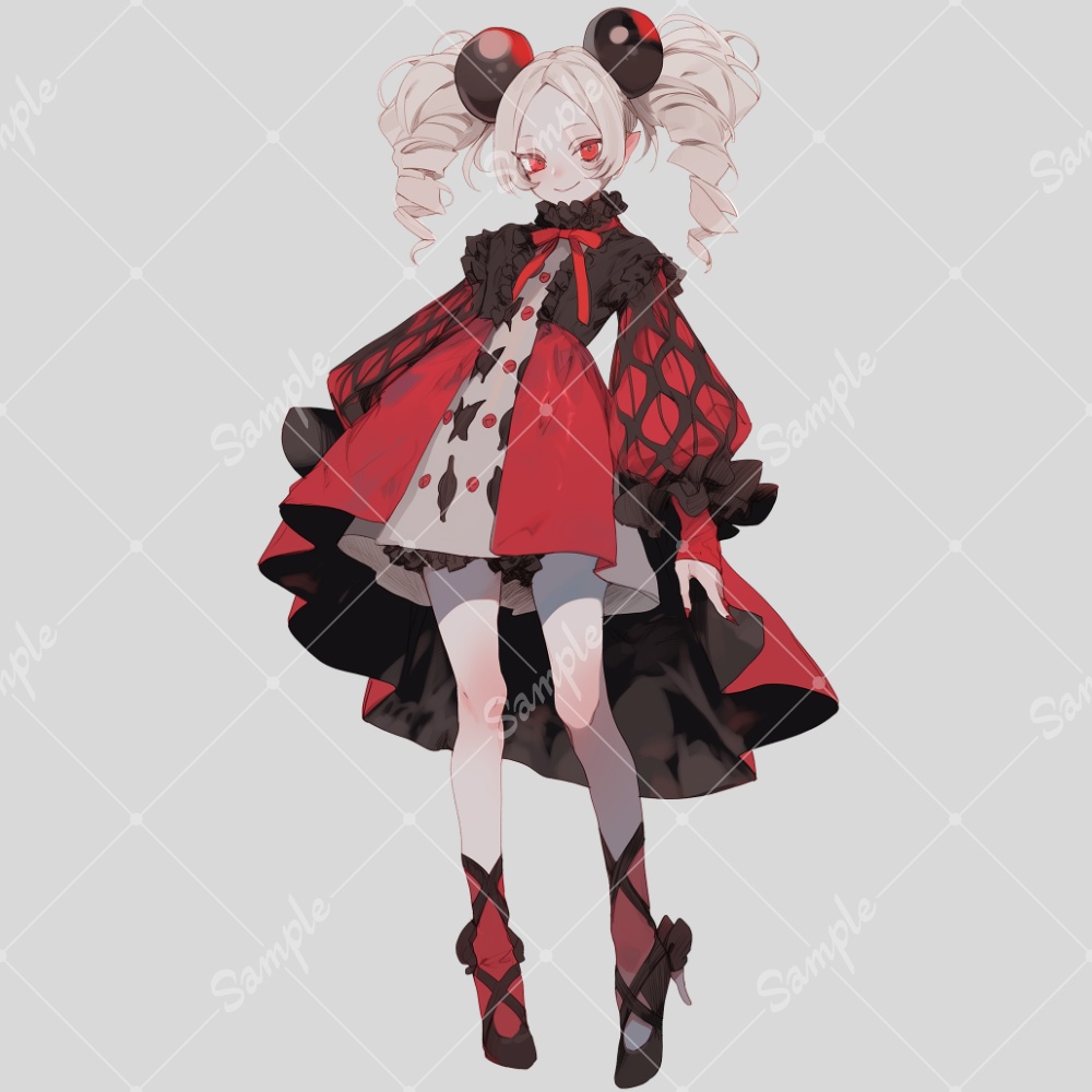 全身立ち絵素材44 個性的な女の子 マジシャン風