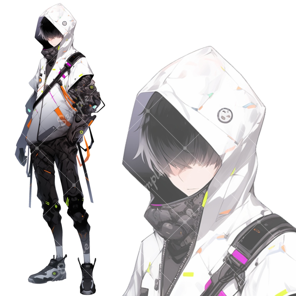 全身立ち絵素材45 未来的な男の子