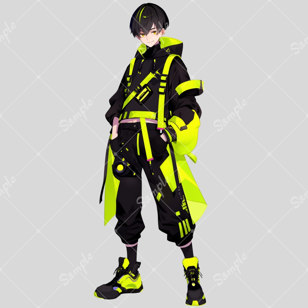 全身立ち絵素材47 未来的な男の子