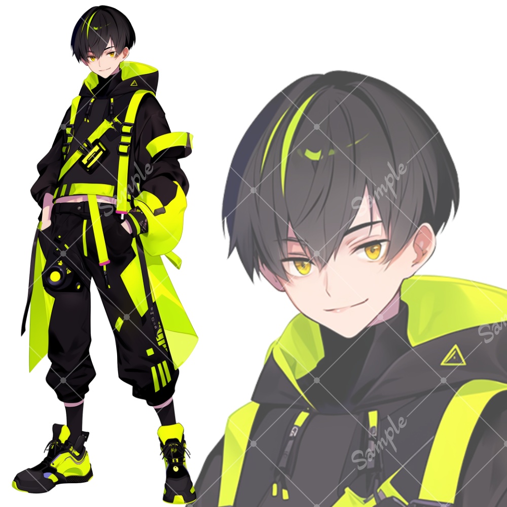 全身立ち絵素材47 未来的な男の子
