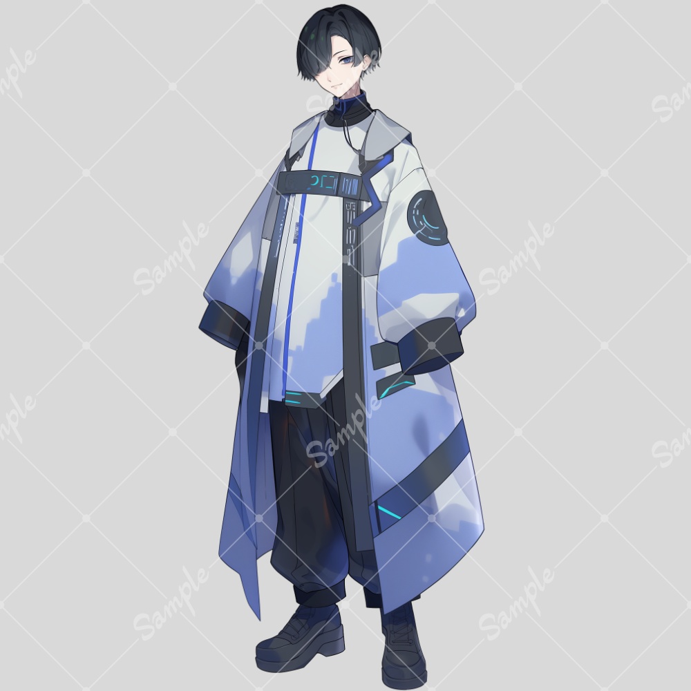 全身立ち絵素材48 未来的な男の子