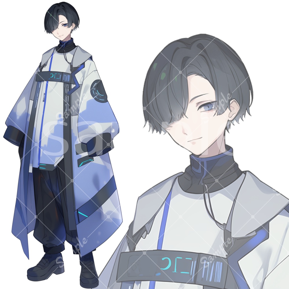 全身立ち絵素材48 未来的な男の子