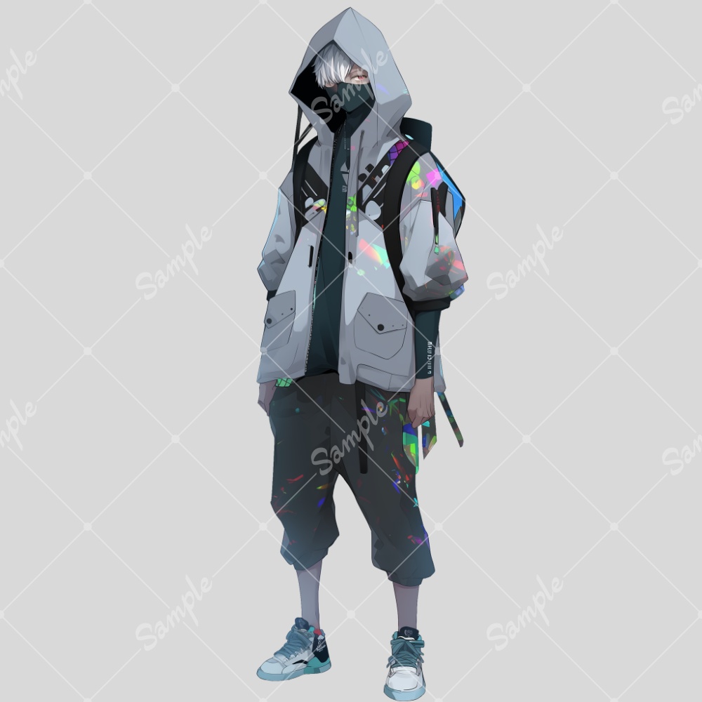 全身立ち絵素材50 未来的な男の子