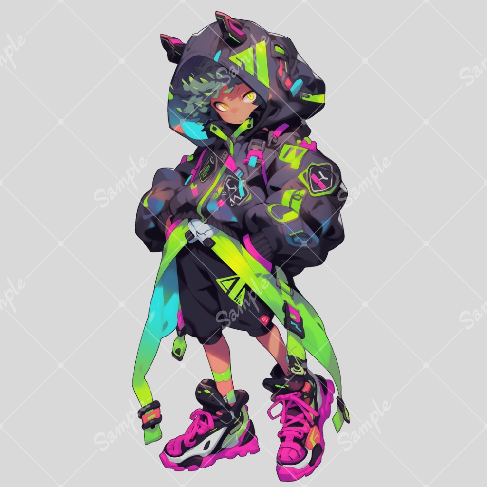 全身立ち絵素材51 未来的な男の子