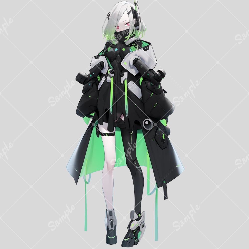 全身立ち絵素材54 未来的な女の子