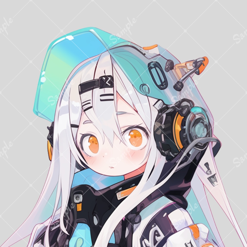 全身立ち絵素材55 未来的な女の子