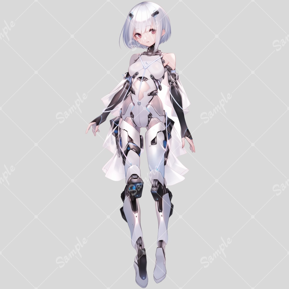 全身立ち絵素材56 未来的な女の子