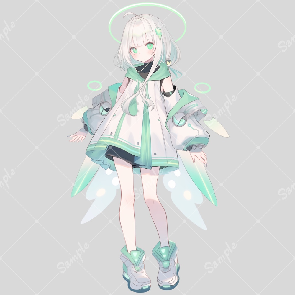 全身立ち絵素材59 未来的な女の子