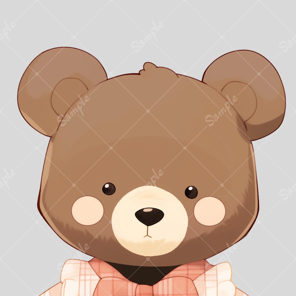 全身立ち絵素材61 クマのぬいぐるみ