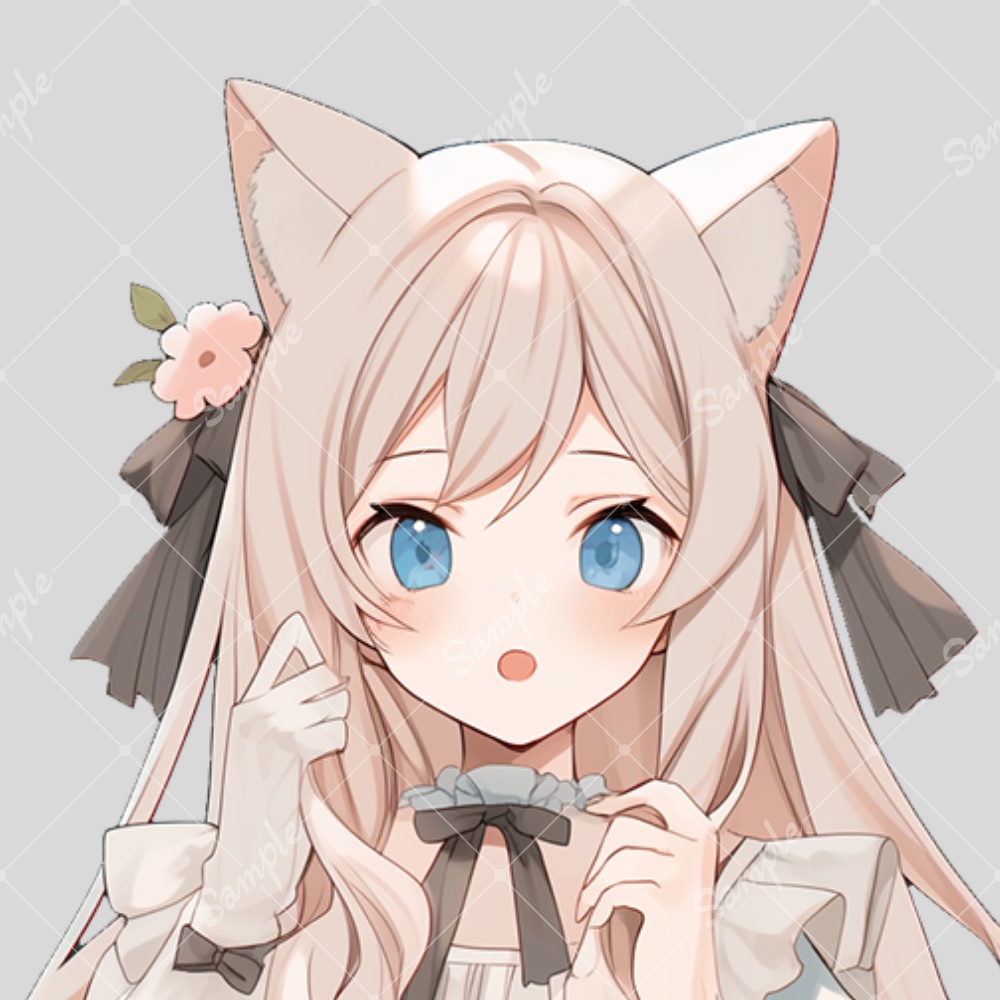 ❤︎オリジナル手描きイラスト❤︎アナログイラスト●B5● 猫耳セーラー服女の子 可愛い女の子イラスト猫耳むらさき オリジナル手描きイラスト