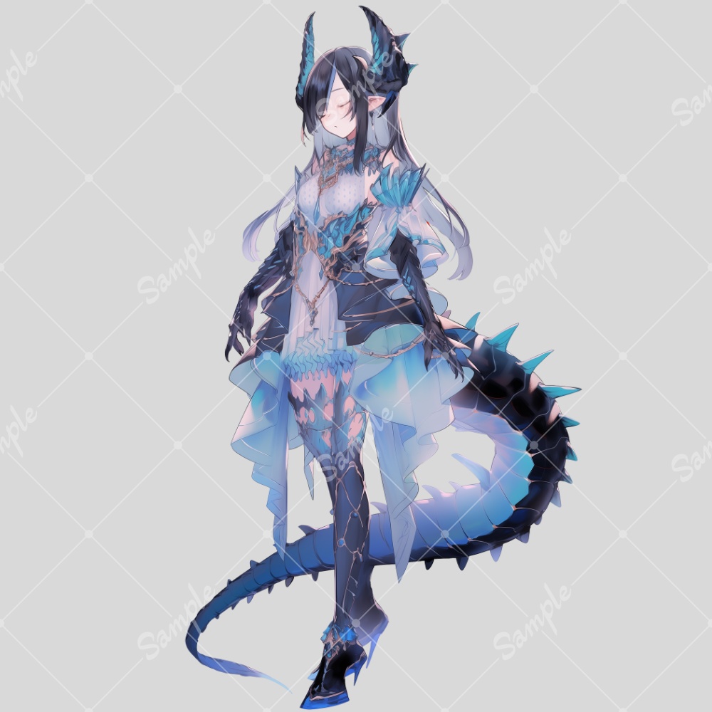 全身立ち絵素材80 ドラゴン 女の子