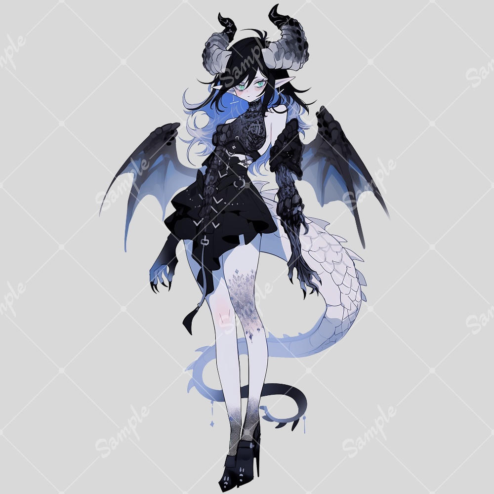 全身立ち絵素材81 ドラゴン 女の子