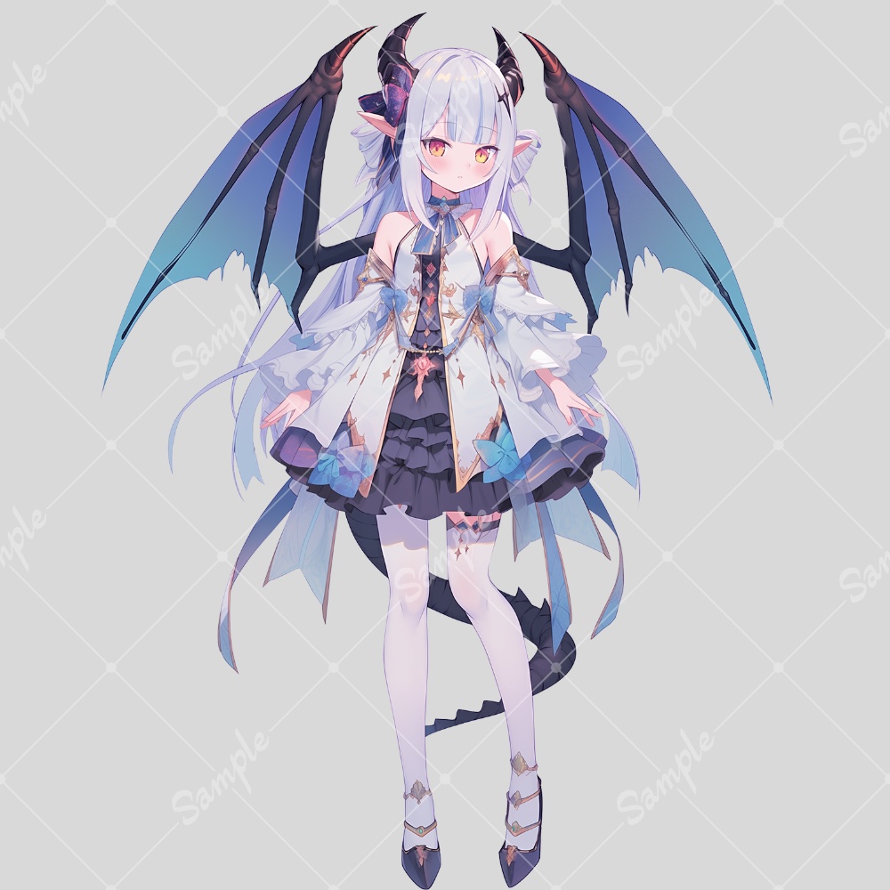 全身立ち絵素材83 ドラゴン 女の子