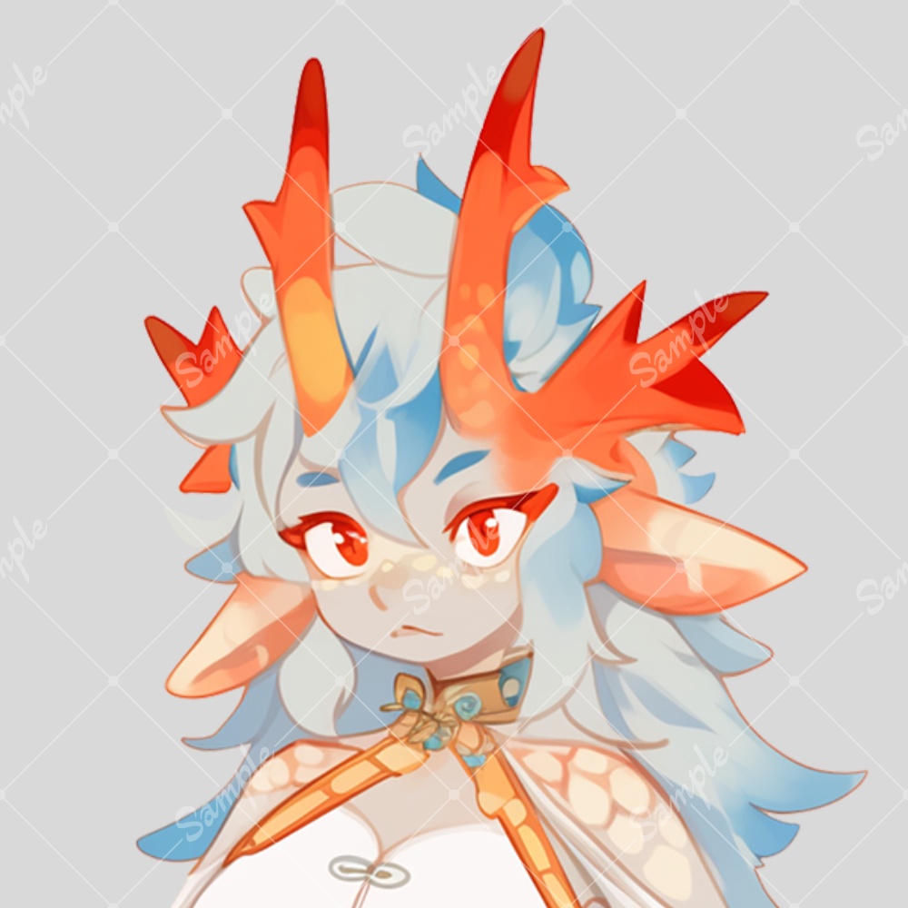 全身立ち絵素材86 ドラゴン 女の子