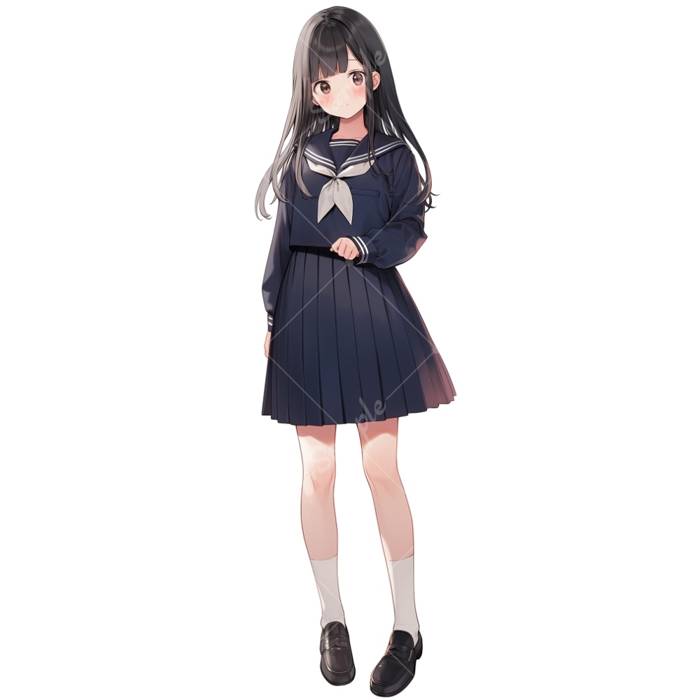 【IRIAM対応 立ち絵素材2】セーラー服 女子高生