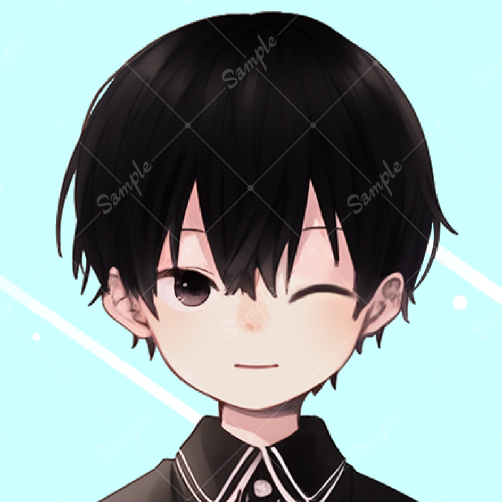 【IRIAM対応 立ち絵素材6】黒い服の男の子