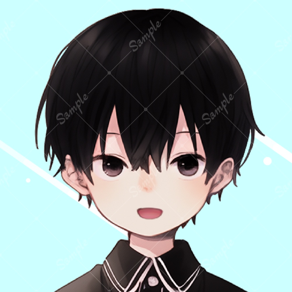 【IRIAM対応 立ち絵素材6】黒い服の男の子