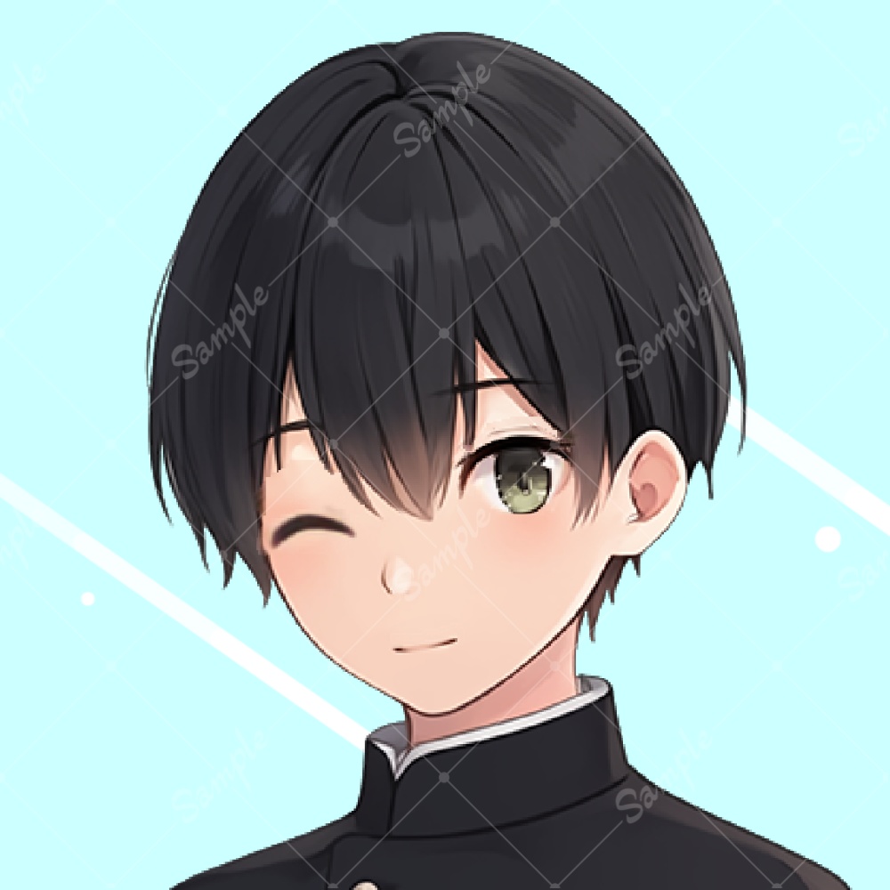 【IRIAM対応 立ち絵素材7】学ラン 男子高校生