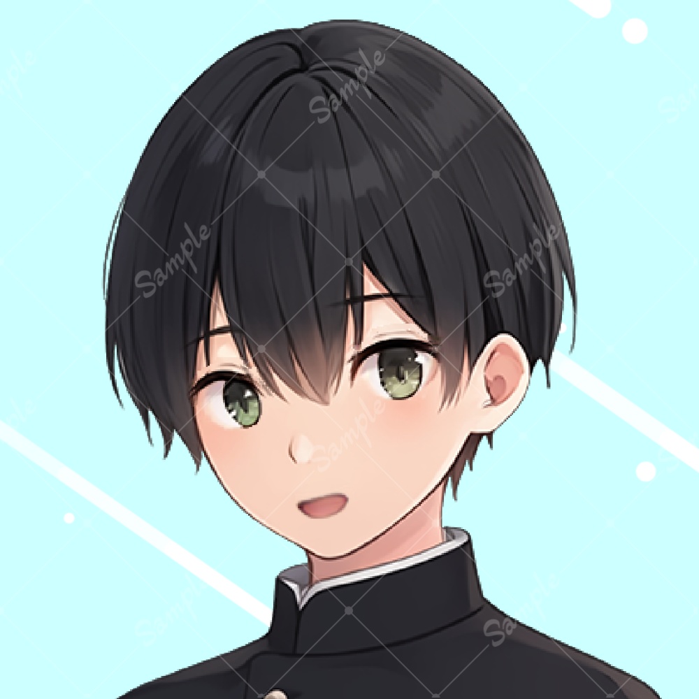 【IRIAM対応 立ち絵素材7】学ラン 男子高校生