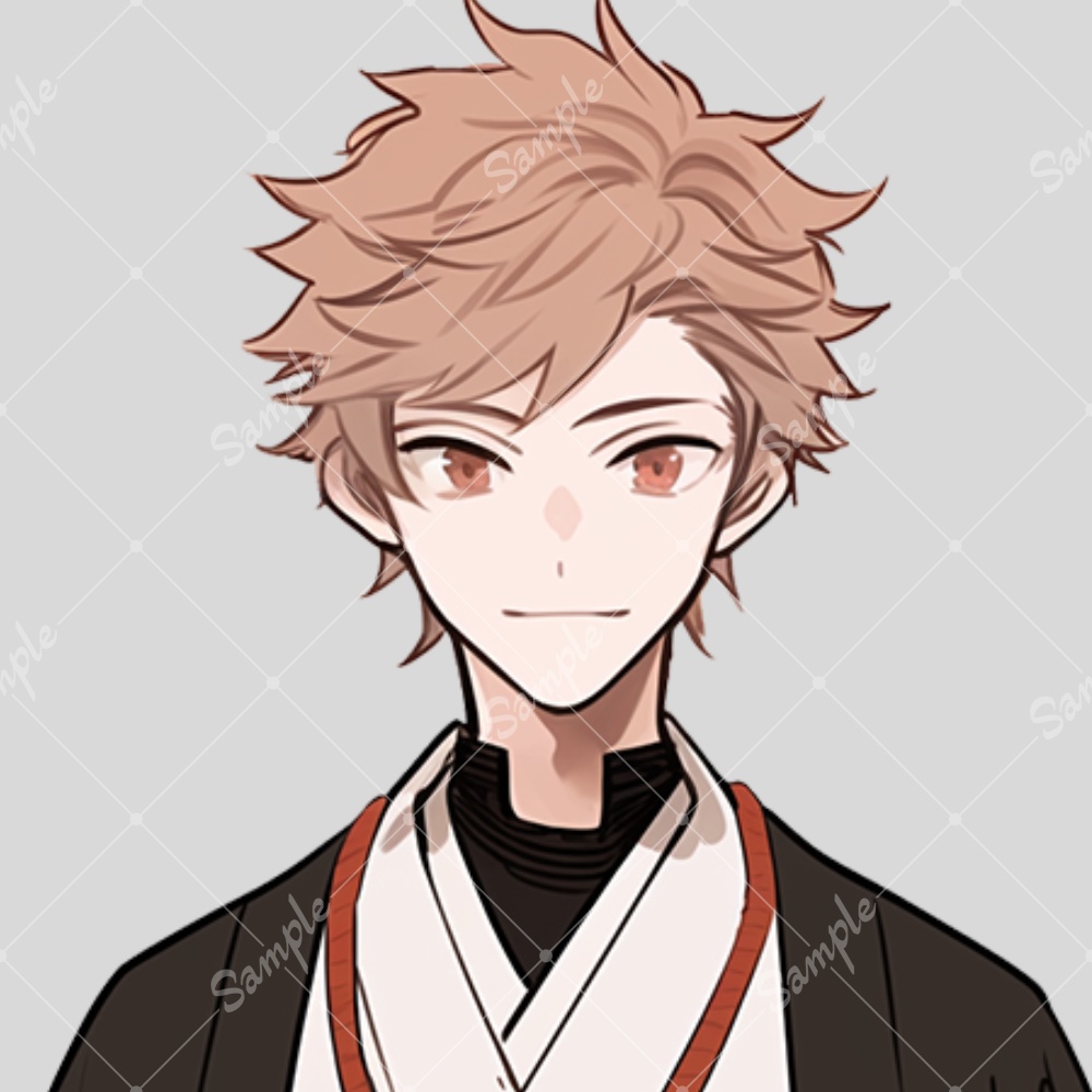 全身立ち絵素材90 着物 和服男子