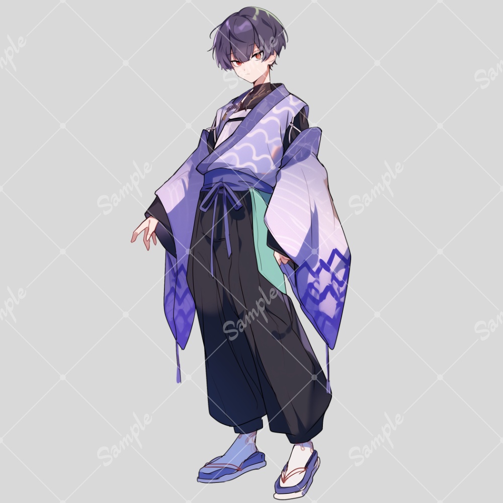 全身立ち絵素材92 着物 和服男子