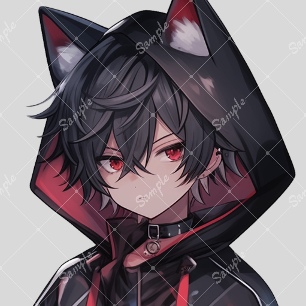 全身立ち絵素材97 猫耳パーカー 男の子