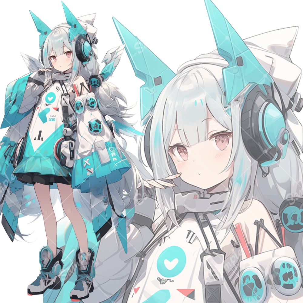 全身立ち絵素材102 未来的な女の子