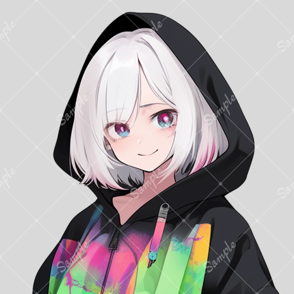 全身立ち絵素材106 パーカー女子