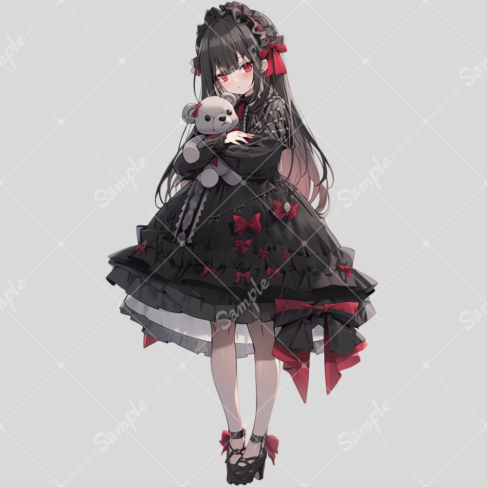 全身立ち絵素材113 ゴシックドレス 女の子