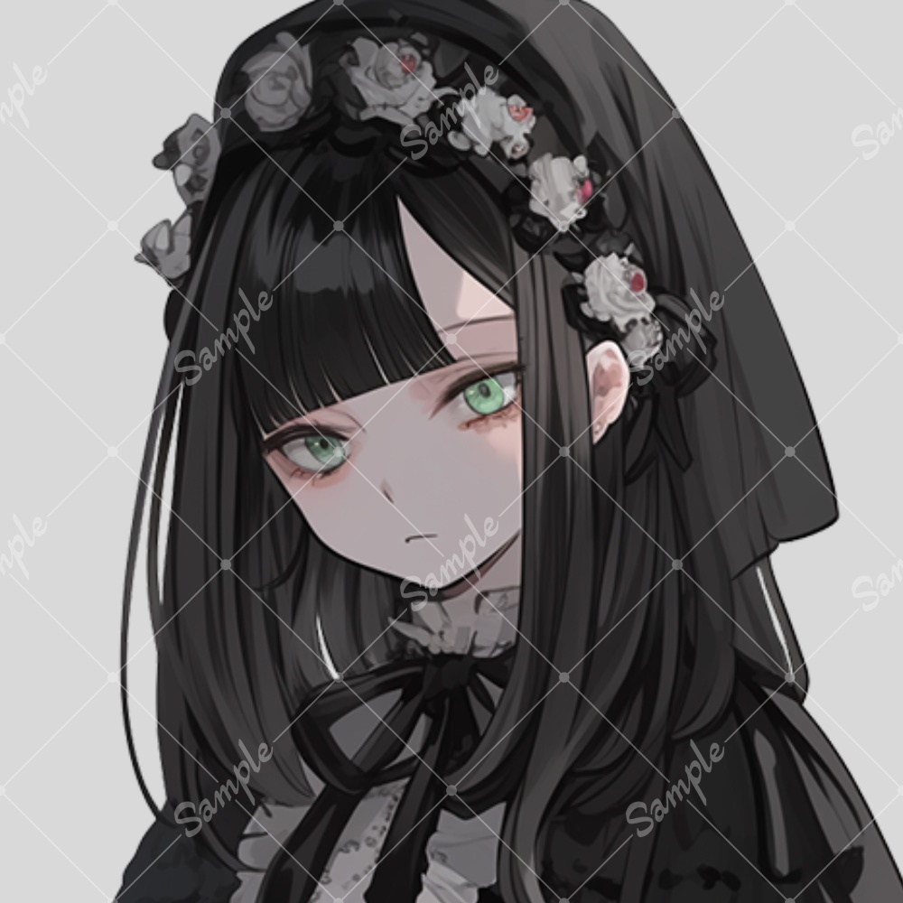 全身立ち絵素材114 ゴシックドレス 女の子