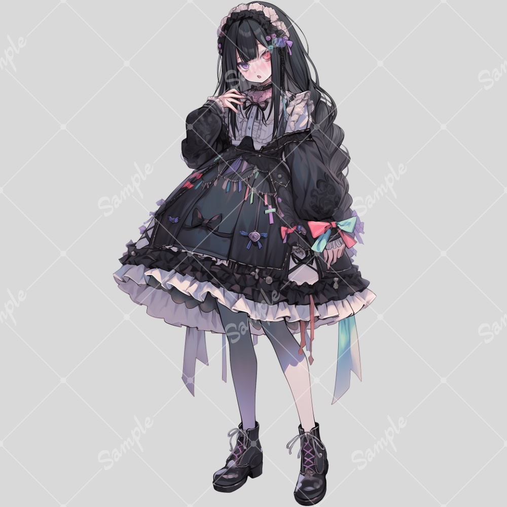全身立ち絵素材117 ゴシックドレス 女の子