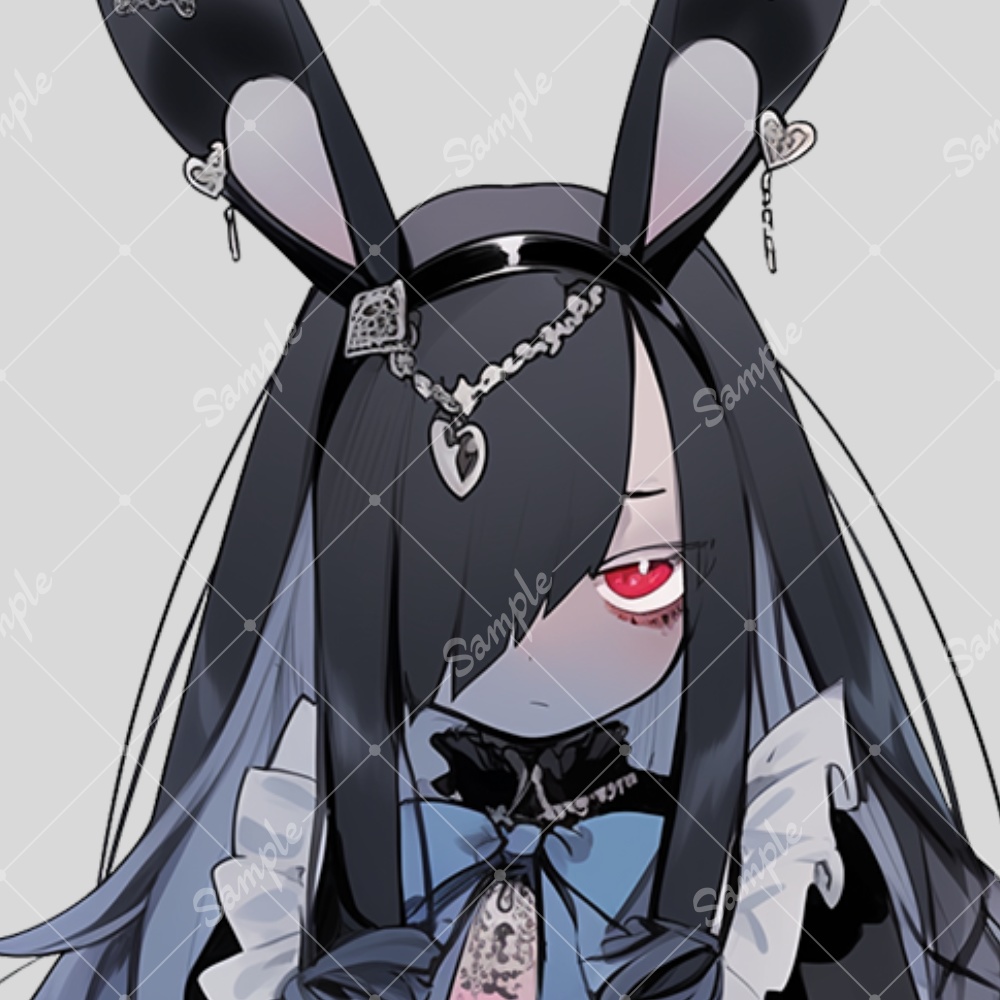 全身立ち絵素材118 うさぎ ゴシックドレス 女の子