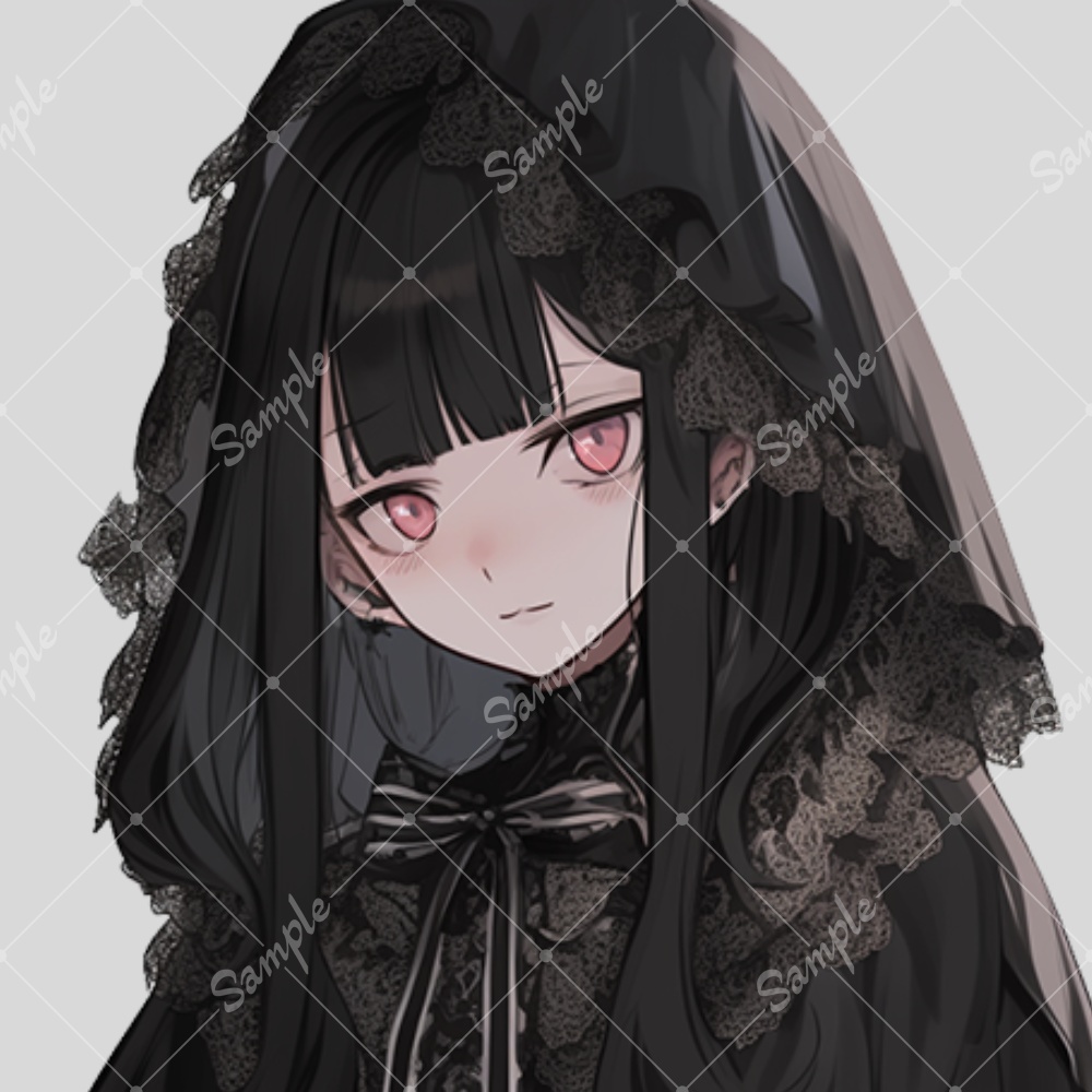 全身立ち絵素材119 ゴシックドレス 女の子