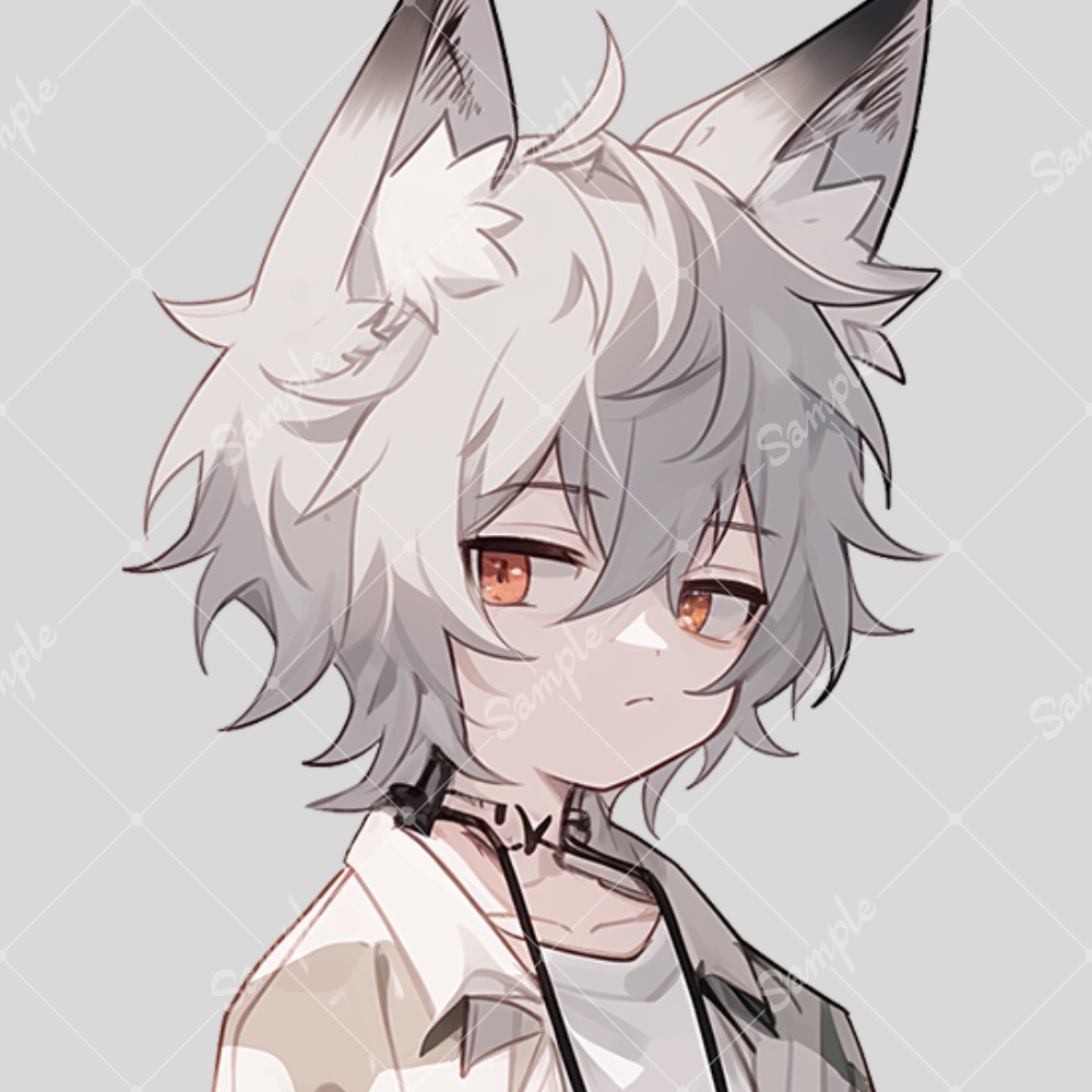 全身立ち絵素材124 狼耳の男の子