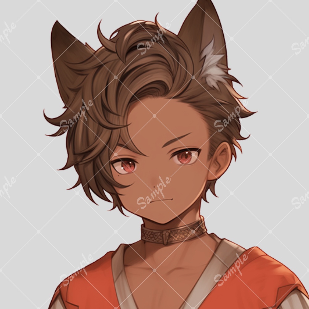 全身立ち絵素材125 狼耳の男の子