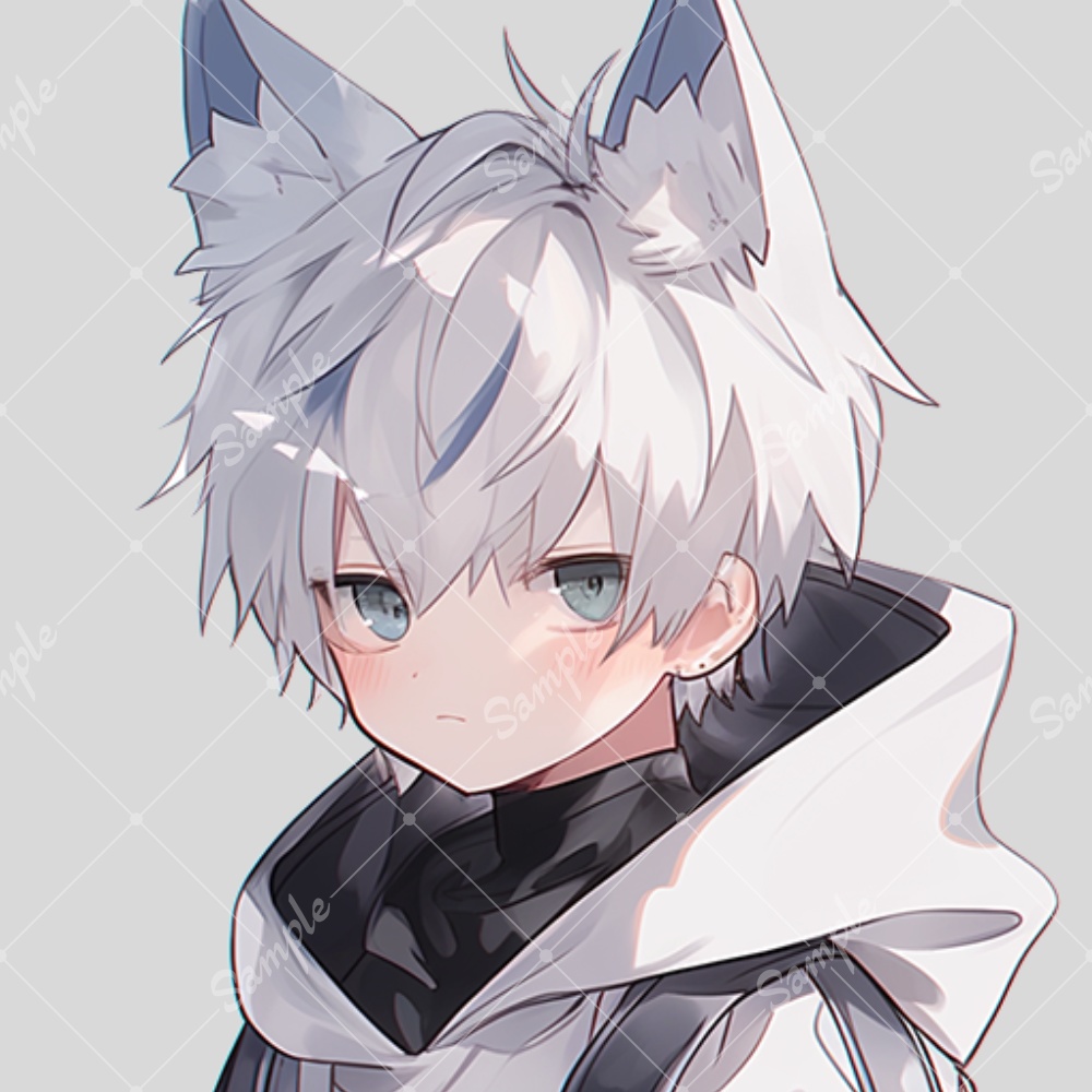 全身立ち絵素材127 狼耳の男の子