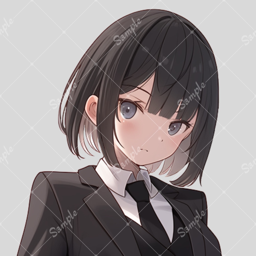 全身立ち絵素材136 スーツ 女の子