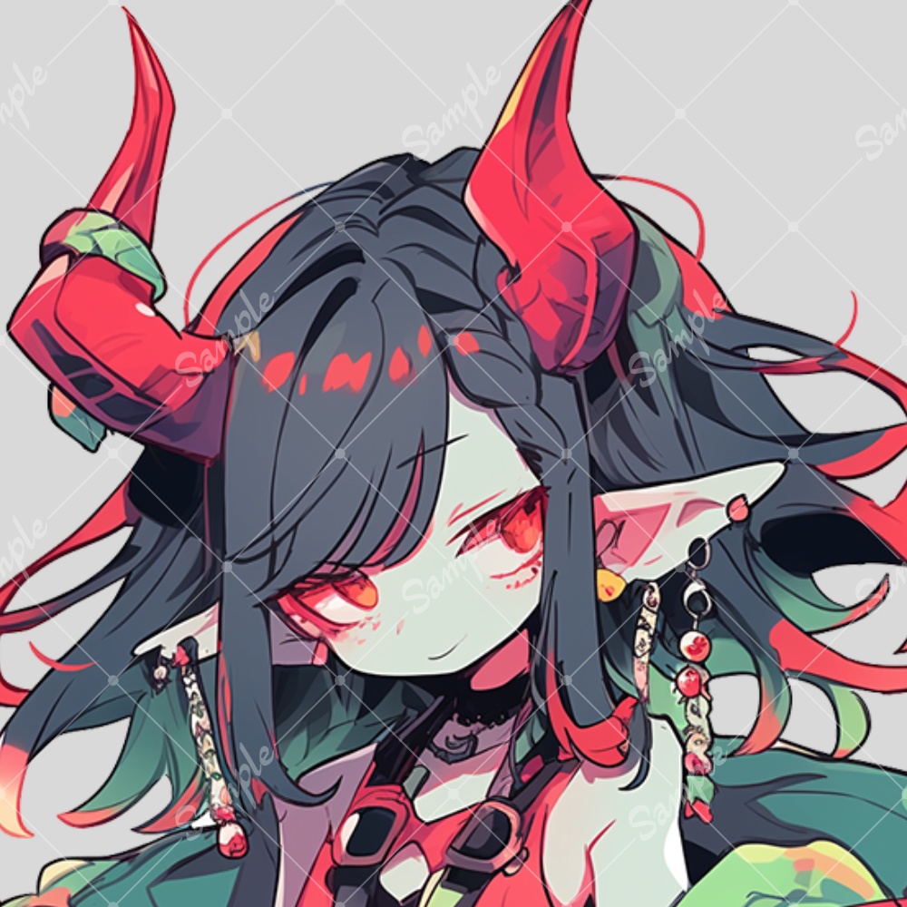 全身立ち絵素材141 鬼 女の子