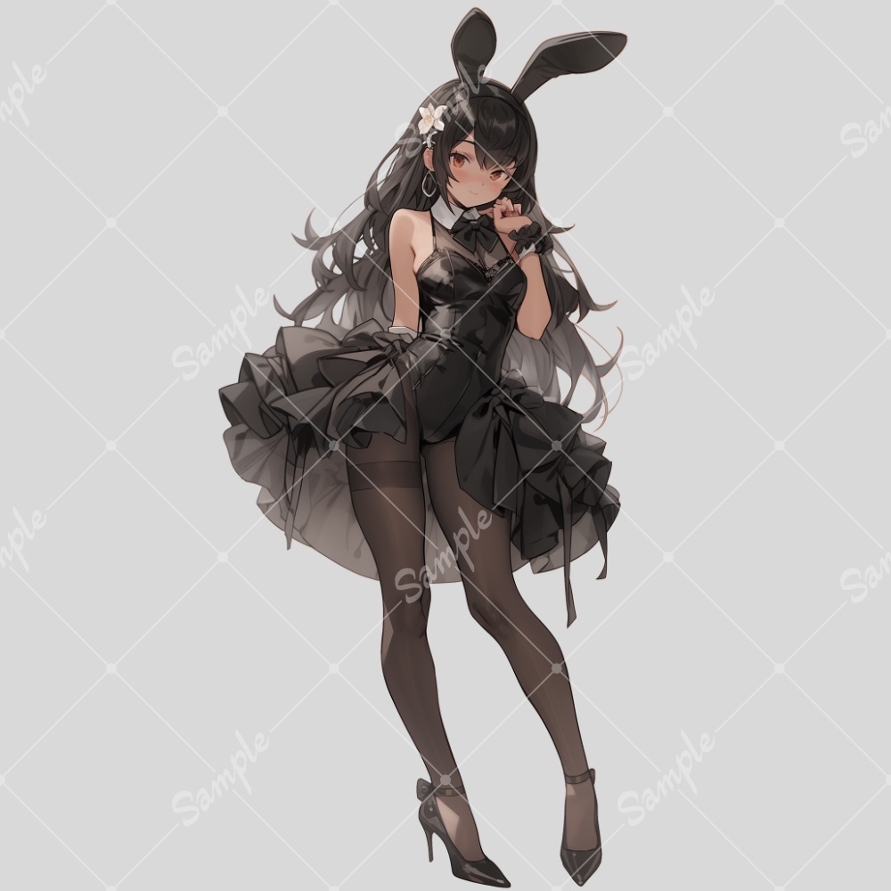 全身立ち絵素材144 バニーガール うさぎ 女の子