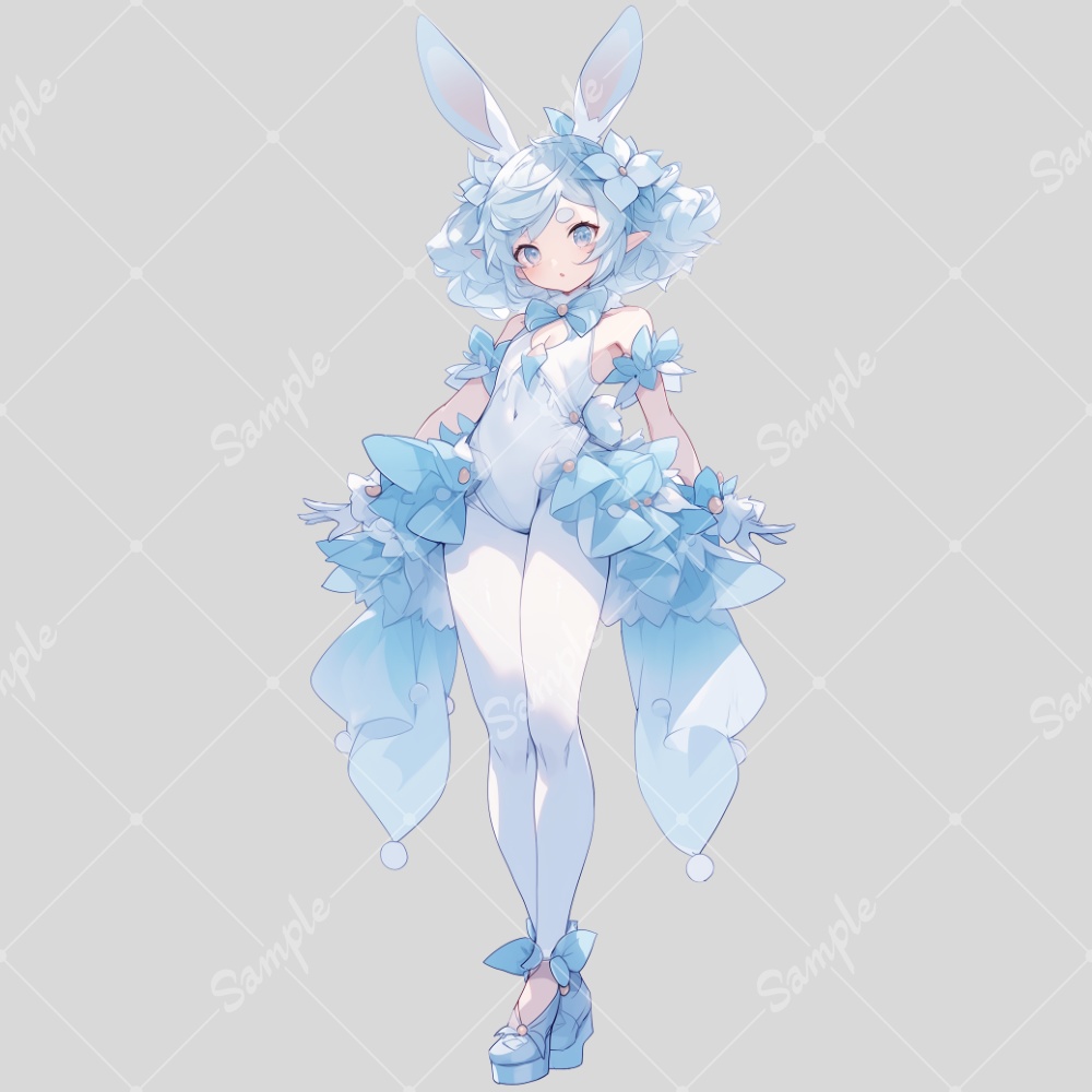 全身立ち絵素材146 うさぎ 女の子