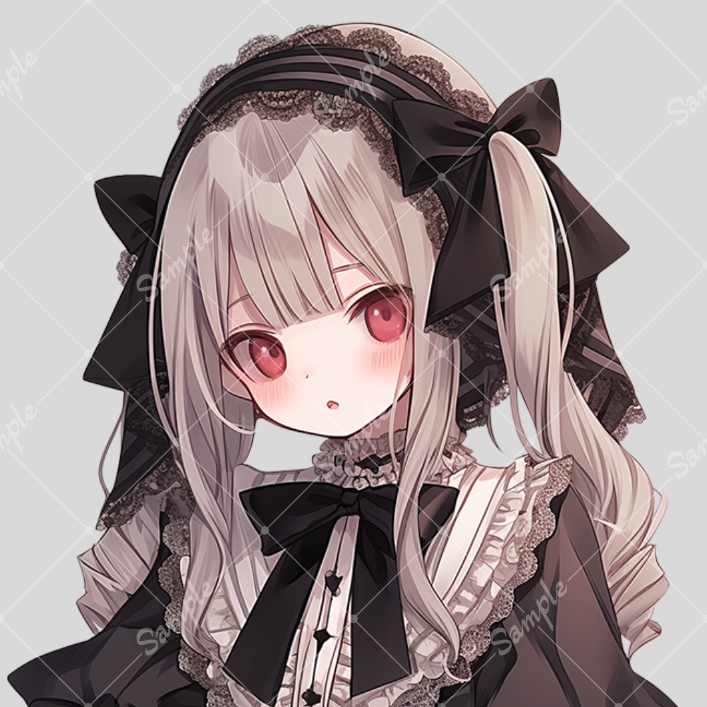 全身立ち絵素材158 ゴシックドレス 女の子