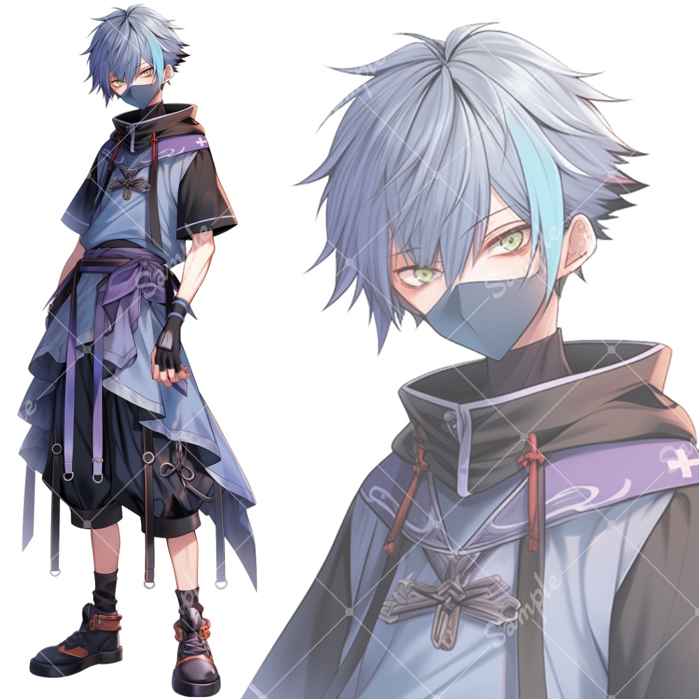 全身立ち絵素材168 忍者 男の子
